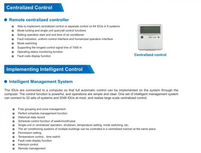 DEKON VRF air conditioner X series DC inverter Out door units modular type 48HP 135KW under  T3 conditions