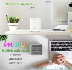 China Table top mini purifier with UVC LED disinfection function and active carbon PM2.5 purification supplier