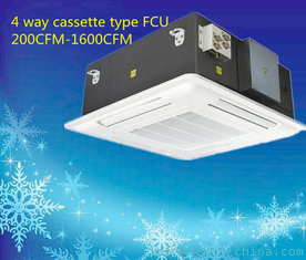 China Chilled water 4 way decorative cassette type fan coil unit-1600CFM supplier
