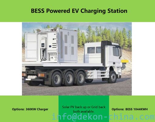 China Heavy electric machinery portable charging station with BESS power of 1044KWh DC fast charger 360KW GBT +GBT Connector or GBT+CCS2 connector supplier