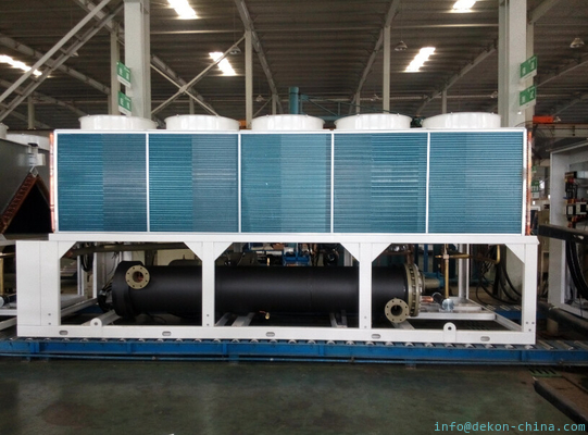 R22 gas Air cooled chiller screw type 500TR with heat pump ASWC-HC510 supplier