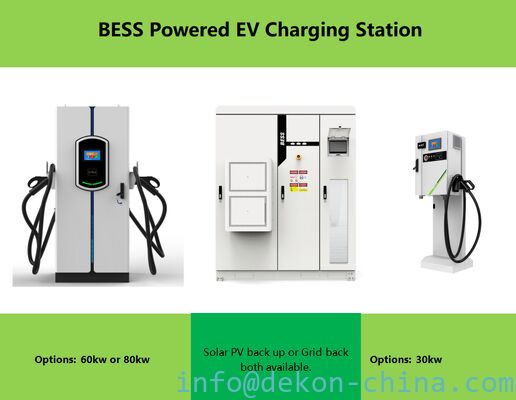 Battery powered 30+60KW Stand Charger with 241KWh BESS supplier