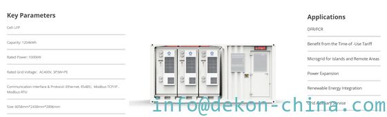 Containerized Battery Energy Storage System-EnerCube-1C Capacity: 1204kWh Power: 1000kW supplier