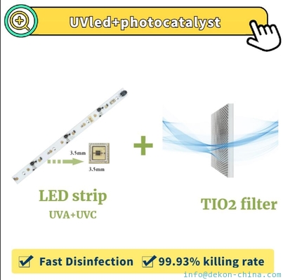 mini Split ac uvc air filter kit with UVC and UVA LED lamp, install in mini split ac add the function of disinfection supplier