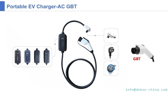 GBT mode2 charger 3.5kw single phase adjustable current portable ev charger for China electric vehicle charging