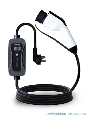 GBT mode2 charger 3.5kw single phase fixed current OLCD display portable ev charger for electric vehicle charging
